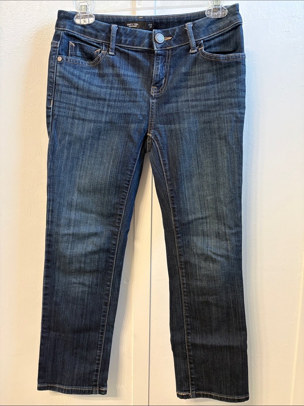 Simply Vera Vera Wang Dark Blue Capri Jeans